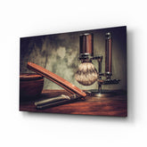 Vintage Shave Glass Wall Art.